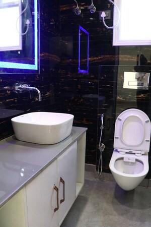 Bathroom in 4 BHK Builder Floor at Chanakyapuri – for Rent