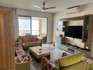 Living Room in 4 BHK Apartment at Kasturi Epitome, Wakad – for Rent