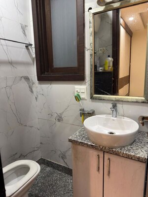 Bathroom in 3 BHK Builder Floor at Chittaranjan Park – for Rent