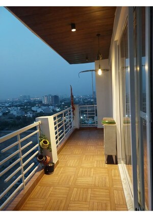 Balcony in 3 BHK Apartment at Tulsiani Urban Woods, Sushant Golf City – for Rent
