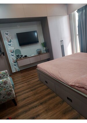 Bedroom in 3 BHK Apartment at Tulsiani Urban Woods, Sushant Golf City – for Rent
