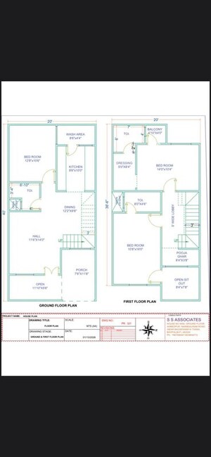 Floor Plan in 3 BHK Independent House at Shri Rameshwaram – for Sale
