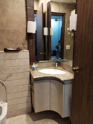 Bathroom in 2 BHK Builder Floor at Sushant Lok Iii – for Rent