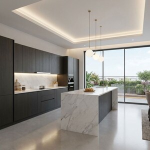 Kitchen in 3.5 BHK Builder Floor at Smart World Gems, Sector 89 – for Sale