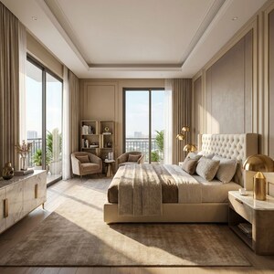 Bedroom in 3.5 BHK Builder Floor at Smart World Gems, Sector 89 – for Sale