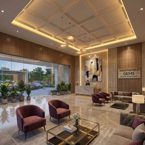 Living Room in 3.5 BHK Builder Floor at Smart World Gems, Sector 89 – for Sale
