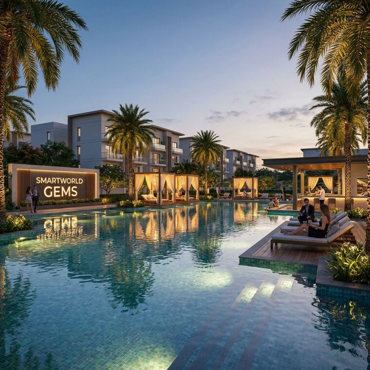 Swimming Pool, smart-world-gems 3.5 Bedroom 1503 Sq.Ft. Builder Floor In Sector 89 Gurgaon 10384263