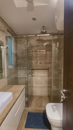 Bathroom in 4 BHK Builder Floor at Green Park Extension – for Rent