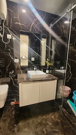 Bathroom in 4 BHK Builder Floor at Green Park Extension – for Rent