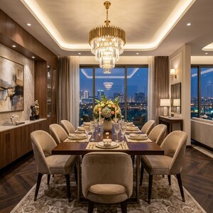 Dining area in 3 BHK Apartment at Sobha Crescent, Sector 63a – for Sale