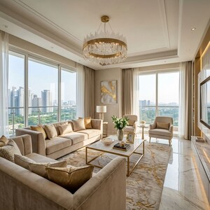 Living Room in 3 BHK Apartment at Sobha Crescent, Sector 63a – for Sale