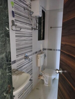 Bathroom in 1 BHK Apartment at Damji Shamji Mahavir Kalpavruksha Wing J Phase 2, Thane West – for Rent