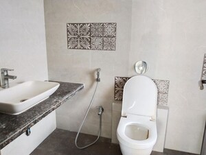 Bathroom in 2 BHK Apartment at Marathon Nexzone Antilia, New Panvel – for Rent