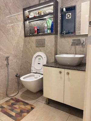 Bathroom in 3 BHK Builder Floor at Omaxe Designer Villas Mayfield Garden, Sector 51 – for Rent