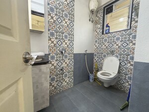 Bathroom in 2 BHK Apartment at Shree Sankalp Ghodbunder, Ghodbunder Road – for Rent