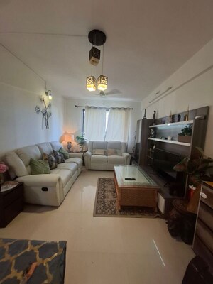 Living Room in 2 BHK Apartment at Lodha Paradise, Majiwada – for Rent