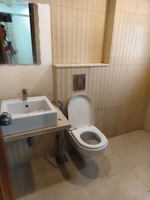 Bathroom in 4 BHK Apartment at Nahar F Residences, Balewadi – for Rent