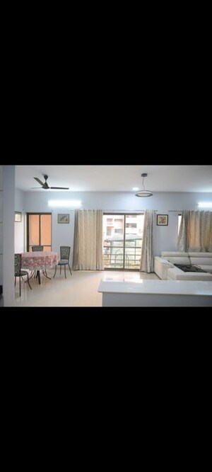 Living Room in 3 BHK Apartment at Gala Luxuria, South Bopal – for Rent