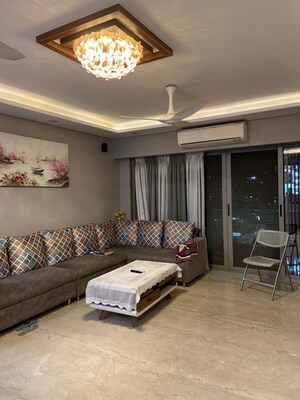 Living Room in 3.5 BHK Apartment at Adani Group Western Heights, Andheri West – for Rent