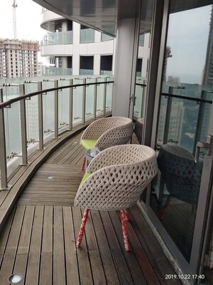 Balcony in 3 BHK Apartment at Lodha World Crest, Worli – for Rent