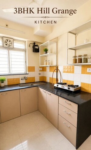 Kitchen in 3 BHK Apartment at Hiranandani Estate Hill Grange, Ghodbunder Road – for Rent