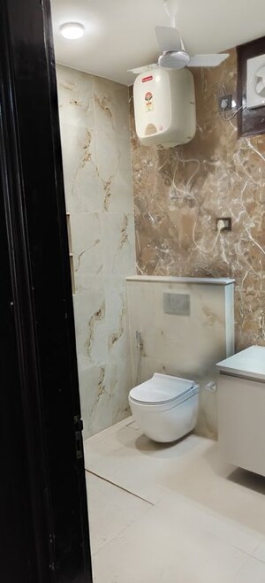Bathroom in 3 BHK Builder Floor at Sushant Lok ii – for Rent