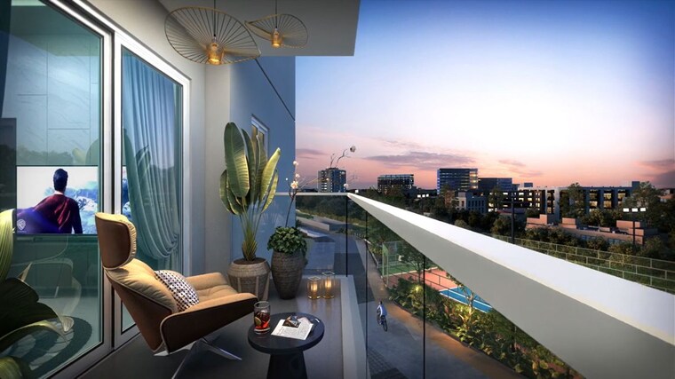 Balcony, ramky-one-odyssey 3 Bedroom 1750 Sq.Ft. Apartment In Narsingi Hyderabad 10386789
