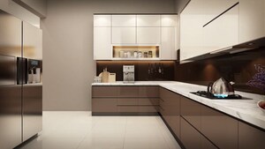 Kitchen in 3 BHK Apartment at Ramky One Odyssey, Narsingi – for Sale