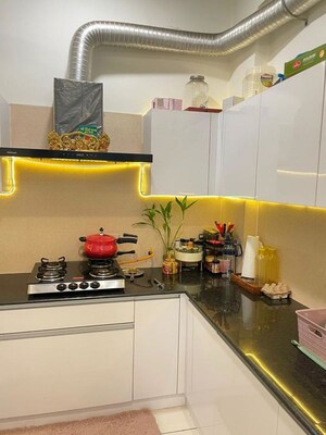 Kitchen in 3 BHK Apartment at Barnala Green Lotus Avenue, Ambala Highway – for Rent