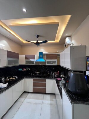 Kitchen in 3 BHK Apartment at Highland Park Chandigarh, Bhabat – for Rent