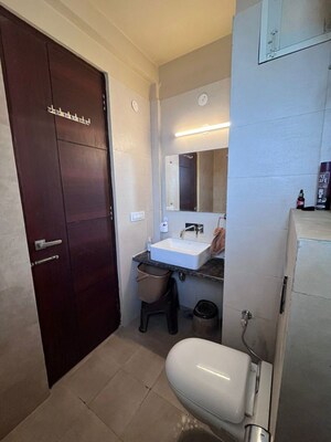 Bathroom in 3 BHK Apartment at Highland Park Chandigarh, Bhabat – for Rent
