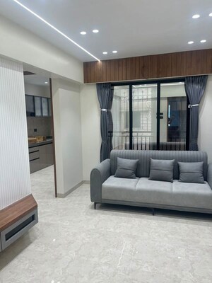 Living Room in 1 BHK Apartment at Raj Tulsi City, Badlapur East – for Sale