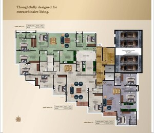 Floor Plan in 4 BHK Apartment at Ajmera Prive, Juhu – for Sale