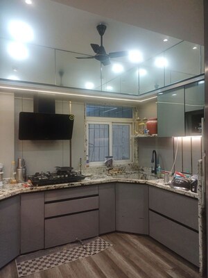 Kitchen in 3 BHK Apartment at Rosa Bella, Ghodbunder Road – for Sale