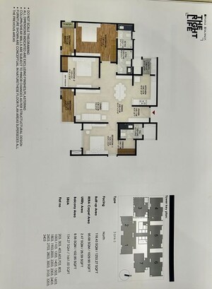 Floor Plan in 3 BHK Apartment at Mana The Right Life, Sarjapur Road – for Sale