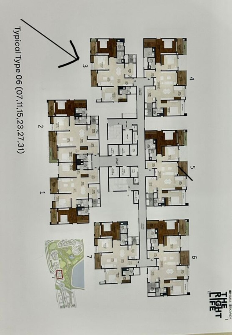 Master Plan, mana-the-right-life 3 Bedroom 1661 Sq.Ft. Apartment In Sarjapur Road Bangalore 10386861