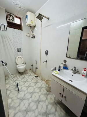 Bathroom in 2 BHK Builder Floor at Palam Vihar Residents Association, Palam Vihar – for Rent