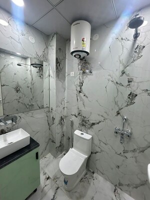 Bathroom in 1 RK Builder Floor at Silokhra – for Rent
