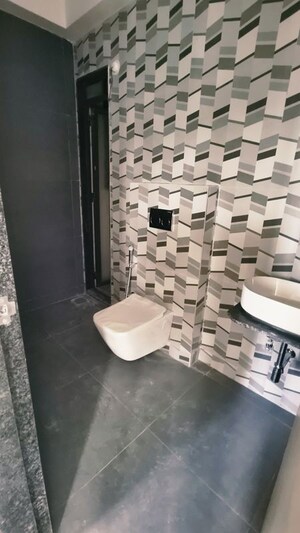 Bathroom in 2 BHK Apartment at Damji Shamji Mahavir Spring Tulip Phase 1, Pokhran Road No Two – for Rent