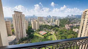 Balcony in 4 BHK Apartment at Hiranandani Brookhill, Ghodbunder Road – for Sale