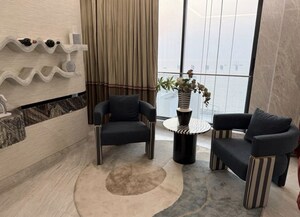 Living Room in 3 BHK Apartment at Resham Tower, Bandra West – for Rent