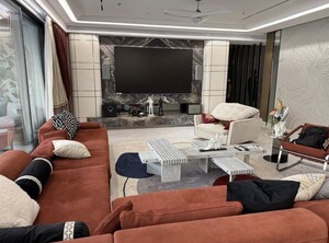 Living Room in 3 BHK Apartment at Resham Tower, Bandra West – for Rent