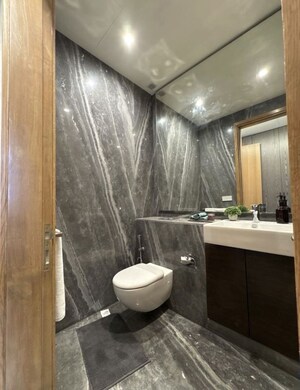 Bathroom in 3 BHK Apartment at Forum Serendipity, Bandra Kurla Complex – for Rent