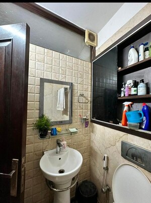 Bathroom in 2 BHK Builder Floor at Greater Kailash I – for Rent