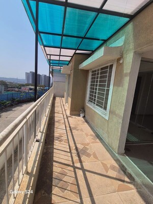 Balcony in 1 BHK Apartment at Paranjape Forest Trails Highland Tower 9 10 and 11, Bhugaon – for Rent