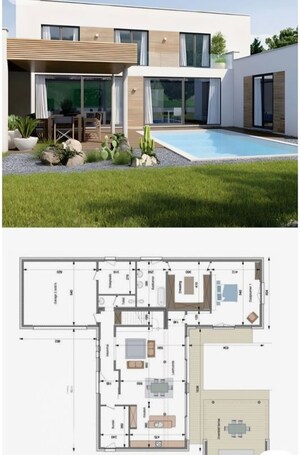Floor Plan in 2 BHK Villa at KNS Alora, Mysore Road – for Sale