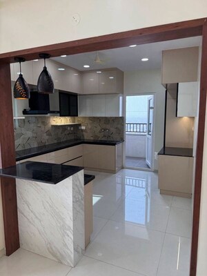 Kitchen in 3 BHK Apartment at Rajapushpa Provincia, Narsingi – for Rent