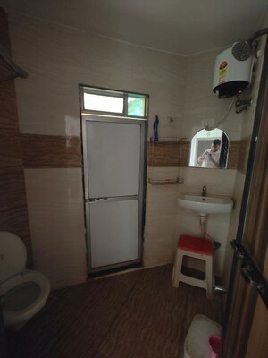 Bathroom in 2 BHK Apartment at Kopar Khairane – for Rent