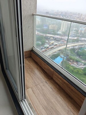 Balcony in 2 BHK Apartment at Ashar Axis, Majiwada – for Rent