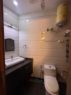Bathroom in 3 BHK Builder Floor at Chittaranjan Park – for Rent